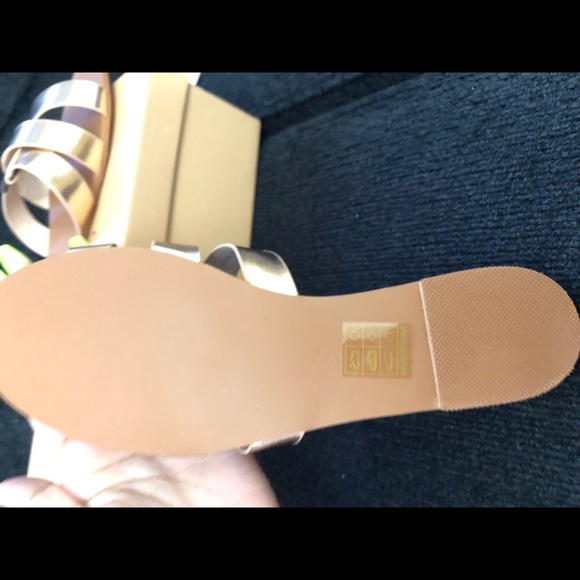 ROSE GOLD CUTOUT SLIDERS Size US 8/UK 6 - Picture 3 of 3
